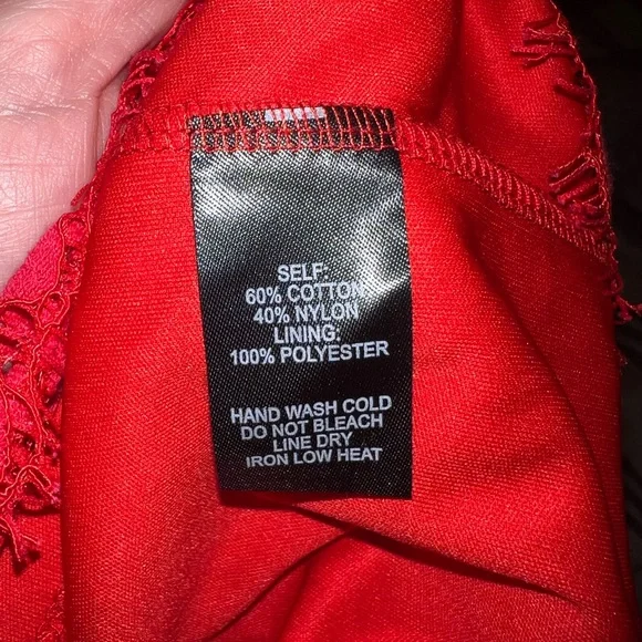 Lulus Remarkable Red Lace Dress/Shirt Sleeve/Cocktail/Size M - Picture 10 of 13